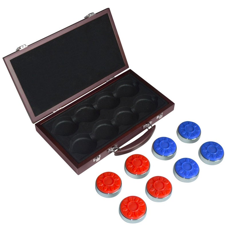 Hathaway Pro-Series Shuffleboard Puck Set, Red/Blue - Image 1